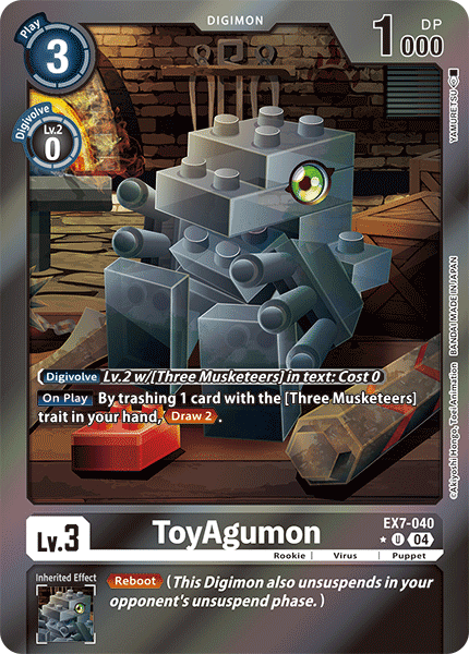 (040) Digimon TCG Digimon Liberator Single: ToyAgumon (EX7-040) (V.2)  Alternative Art