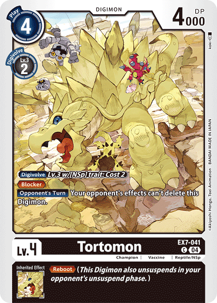 (041) Digimon TCG Digimon Liberator Single: Tortomon (EX7-041) (V.1)  Common