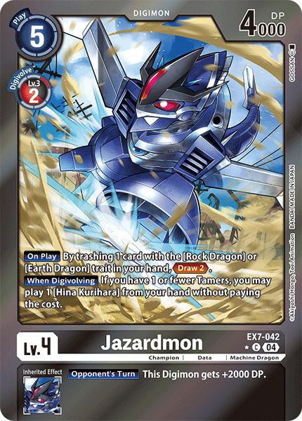 (042) Digimon TCG Digimon Liberator Single: Jazardmon (EX7-042) (V.2)  Alternative Art