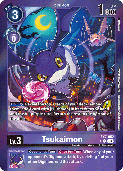 (052) Digimon TCG Digimon Liberator Single: Tsukaimon (EX7-052) (V.2)  Alternative Art
