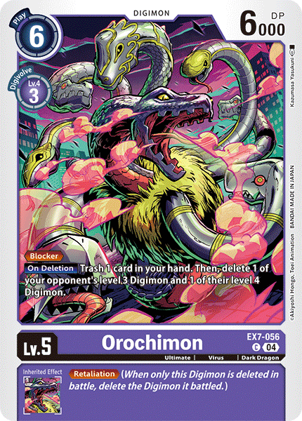 (056) Digimon TCG Digimon Liberator Single: Orochimon (EX7-056) (V.1)  Common