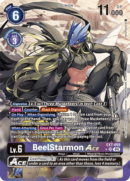 (059) Digimon TCG Digimon Liberator Single: BeelStarmon Ace (EX7-059) (V.2)  Alternative Art