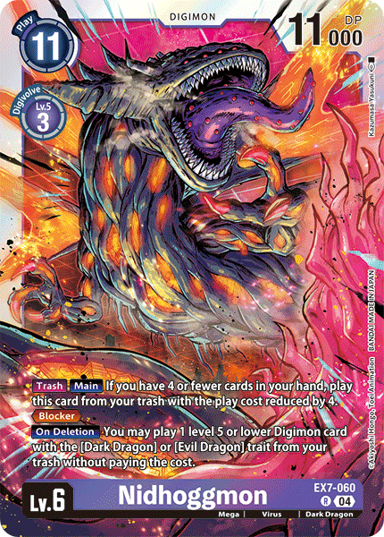 (060) Digimon TCG Digimon Liberator Single: Nidhoggmon (EX7-060)  Rare