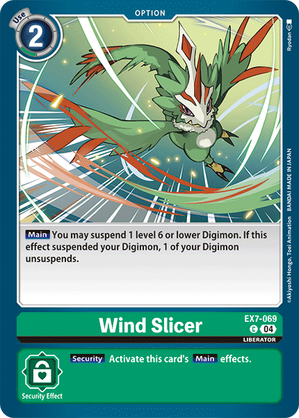 (069) Digimon TCG Digimon Liberator Single: Wind Slicer (EX7-069) (V.1)  Common