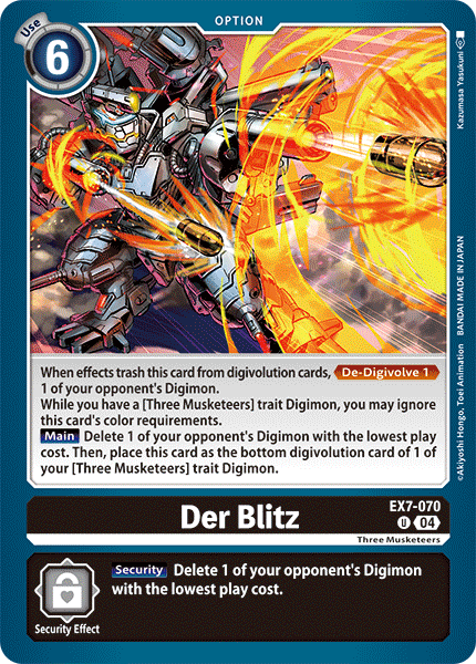 (070) Digimon TCG Digimon Liberator Single: Der Blitz (EX7-070) (V.1)  Uncommon