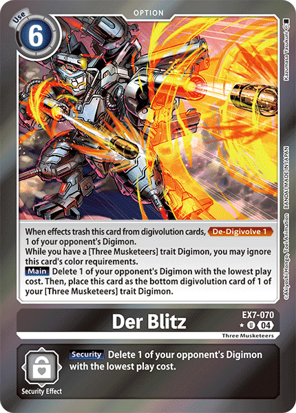 (070) Digimon TCG Digimon Liberator Single: Der Blitz (EX7-070) (V.2)  Alternative Art