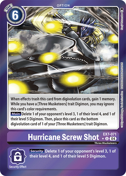 (071) Digimon TCG Digimon Liberator Single: Hurricane Screw Shot (EX7-071) (V.2)  Alternative Art