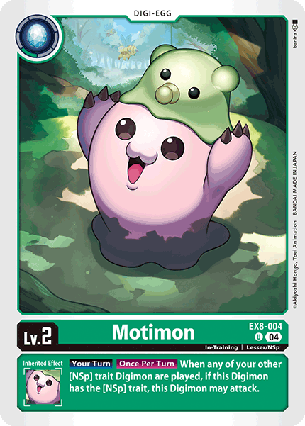 (004) Digimon TCG Chain of Liberation Single: Motimon (EX8-004) (V.1)  Uncommon