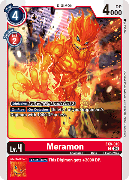 (010) Digimon TCG Chain of Liberation Single: Meramon (EX8-010) (V.1)  Common