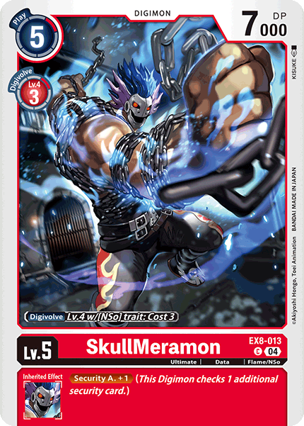 (013) Digimon TCG Chain of Liberation Single: SkullMeramon (EX8-013) (V.1)  Common