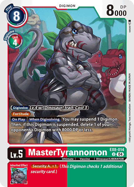 (014) Digimon TCG Chain of Liberation Single: MasterTyrannomon (EX8-014) (V.1)  Uncommon