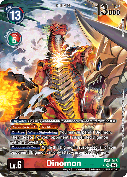 (016) Digimon TCG Chain of Liberation Single: Dinomon (EX8-016) (V.2)  Alternative Art
