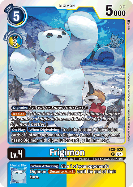 (022) Digimon TCG Chain of Liberation Single: Frigimon (EX8-022)  Rare