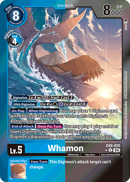 (025) Digimon TCG Chain of Liberation Single: Whamon (EX8-025) (V.2)  Alternative Art
