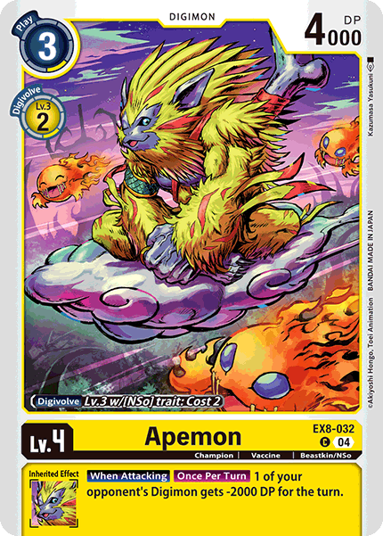 (032) Digimon TCG Chain of Liberation Single: Apemon (EX8-032) (V.1)  Common