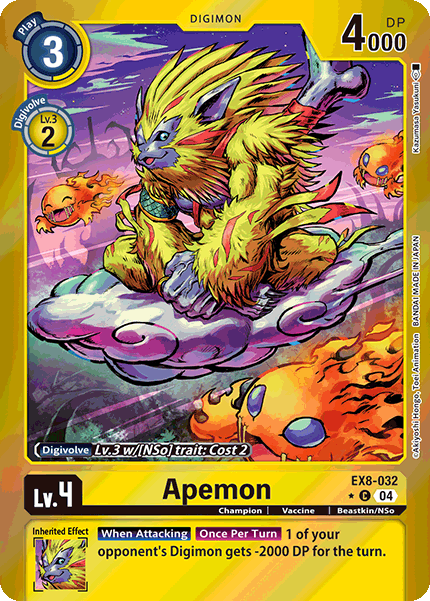 (032) Digimon TCG Chain of Liberation Single: Apemon (EX8-032) (V.2)  Alternative Art