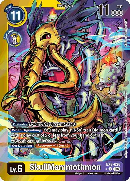 (036) Digimon TCG Chain of Liberation Single: SkullMammothmon (EX8-036) (V.2)  Alternative Art