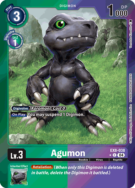 (038) Digimon TCG Chain of Liberation Single: Agumon (EX8-038) (V.2)  Alternative Art
