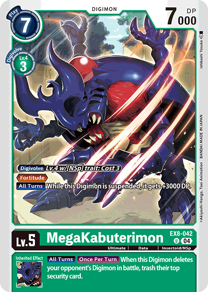 (042) Digimon TCG Chain of Liberation Single: MegaKabuterimon (EX8-042) (V.1)  Uncommon