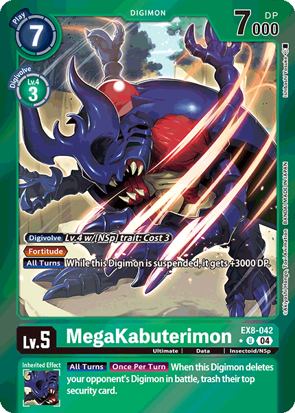 (042) Digimon TCG Chain of Liberation Single: MegaKabuterimon (EX8-042) (V.2)  Alternative Art