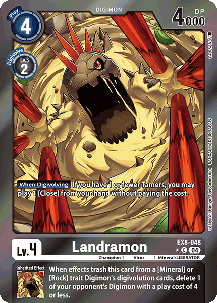 (048) Digimon TCG Chain of Liberation Single: Landramon (EX8-048) (V.2)  Alternative Art
