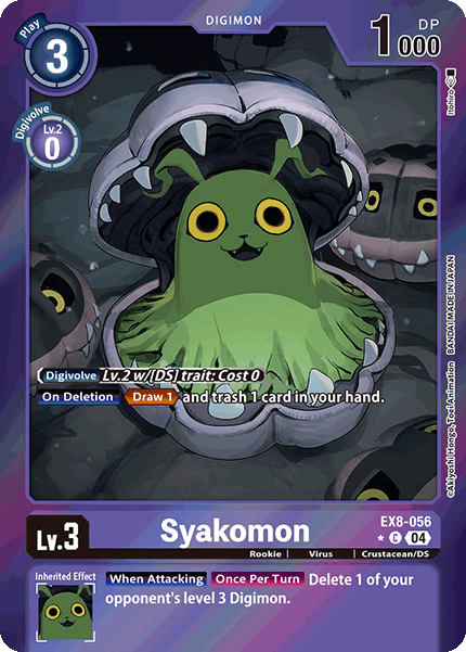 (056) Digimon TCG Chain of Liberation Single: Syakomon (EX8-056) (V.2)  Alternative Art