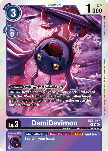 (057) Digimon TCG Chain of Liberation Single: DemiDevimon (EX8-057)  Rare