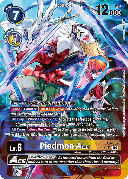 (062) Digimon TCG Chain of Liberation Single: Piedmon Ace (EX8-062) (V.2)  Alternative Art