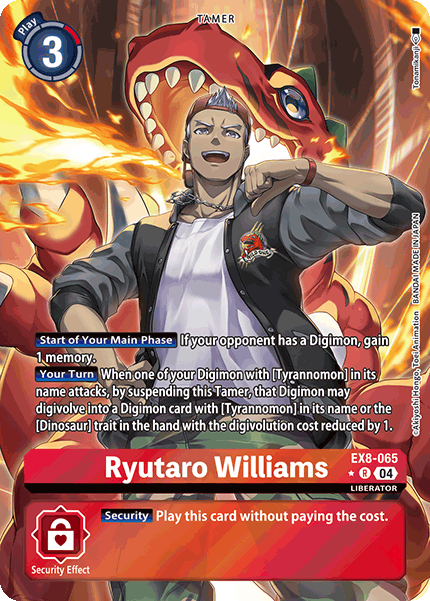 (065) Digimon TCG Chain of Liberation Single: Ryutaro Williams (EX8-065) (V.2)  Alternative Art