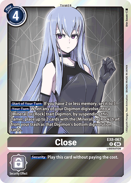 (067) Digimon TCG Chain of Liberation Single: Close (EX8-067) (V.1)  Rare