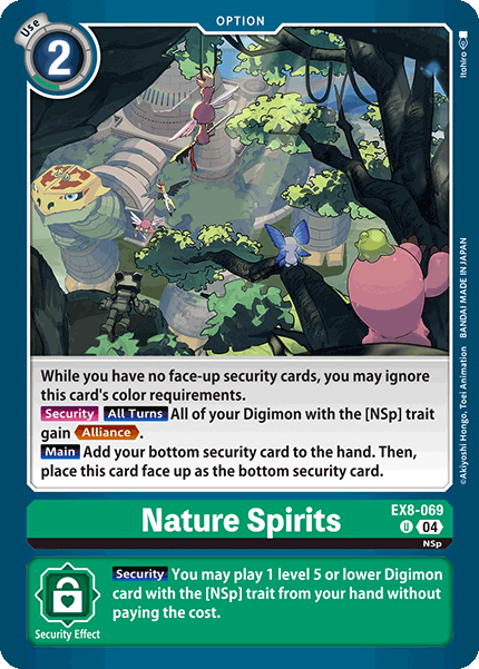 (069) Digimon TCG Chain of Liberation Single: Nature Spirits (EX8-069) (V.1)  Uncommon