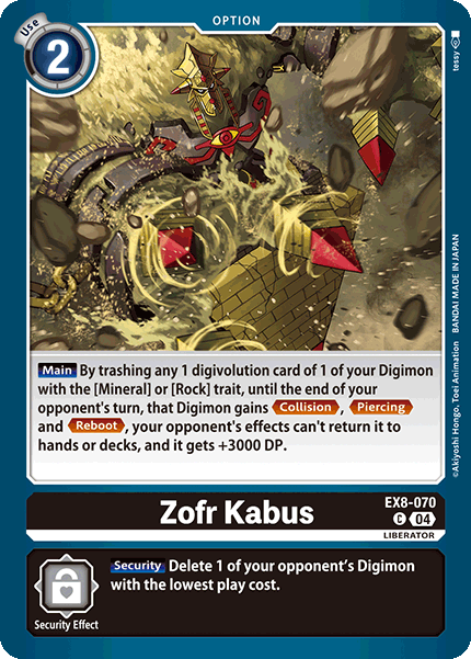 (070) Digimon TCG Chain of Liberation Single: Zofr Kabus (EX8-070) (V.1)  Common