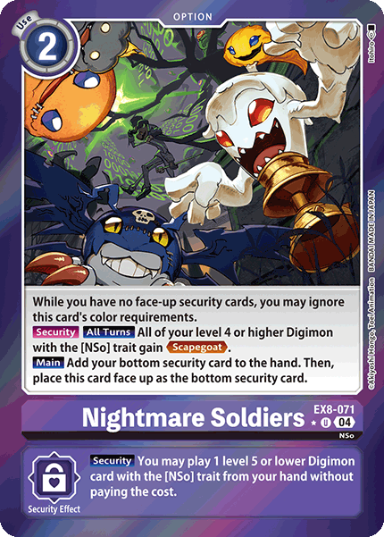 (071) Digimon TCG Chain of Liberation Single: Nightmare Soldiers (EX8-071) (V.2)  Alternative Art