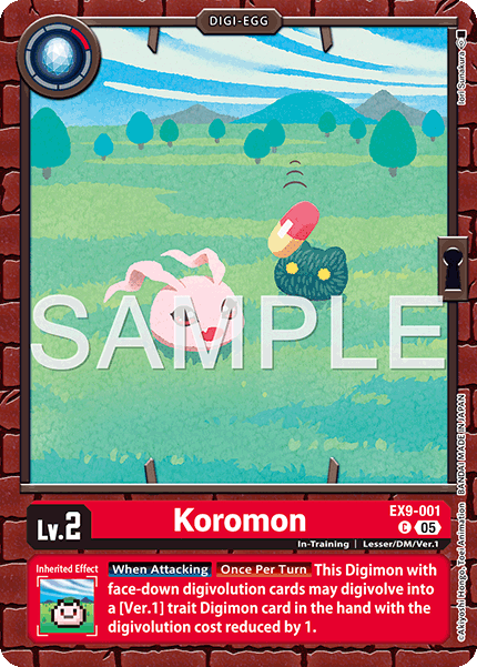 (001) Digimon TCG Versus Monsters Single: Koromon (EX9-001) (V.1)  Common