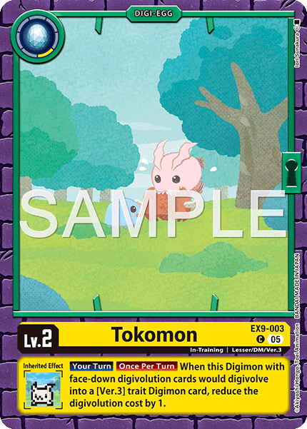(003) Digimon TCG Versus Monsters Single: Tokomon (EX9-003) (V.1)  Common
