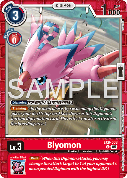 (008) Digimon TCG Versus Monsters Single: Biyomon (EX9-008) (V.1)  Uncommon