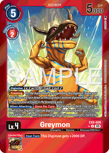 (009) Digimon TCG Versus Monsters Single: Greymon (EX9-009) (V.2)  Alternative Art