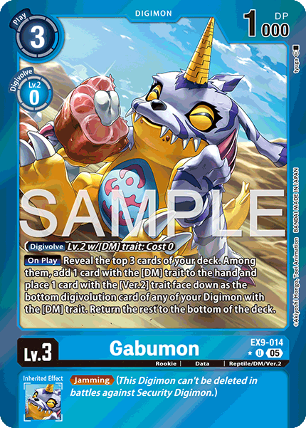 (014) Digimon TCG Versus Monsters Single: Gabumon (EX9-014) (V.2)  Alternative Art