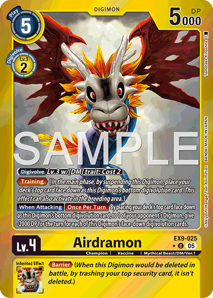 (025) Digimon TCG Versus Monsters Single: Airdramon (EX9-025) (V.2)  Alternative Art