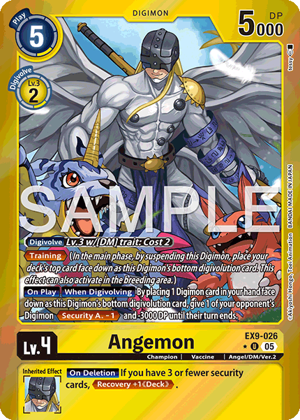 (026) Digimon TCG Versus Monsters Single: Angemon (EX9-026) (V.2)  Alternative Art