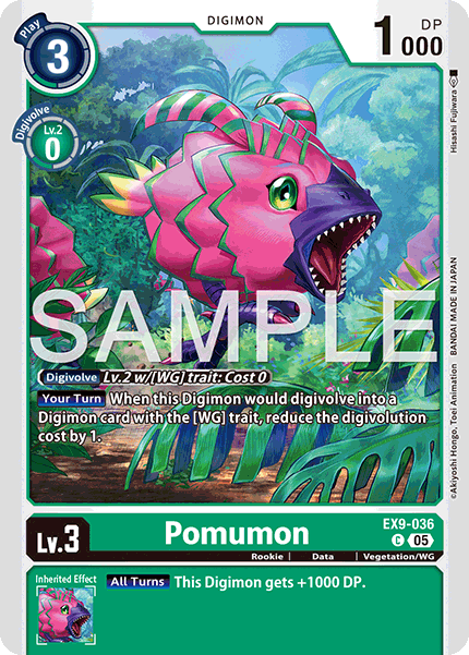 (036) Digimon TCG Versus Monsters Single: Pomumon (EX9-036) (V.1)  Common