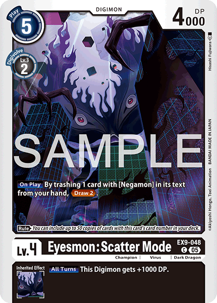 (048) Digimon TCG Versus Monsters Single: Eyesmon: Scatter Mode (EX9-048) (V.1)  Common