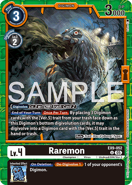 (052) Digimon TCG Versus Monsters Single: Raremon (EX9-052) (V.1)  Uncommon