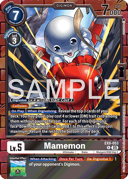 (053) Digimon TCG Versus Monsters Single: Mamemon (EX9-053)  Rare