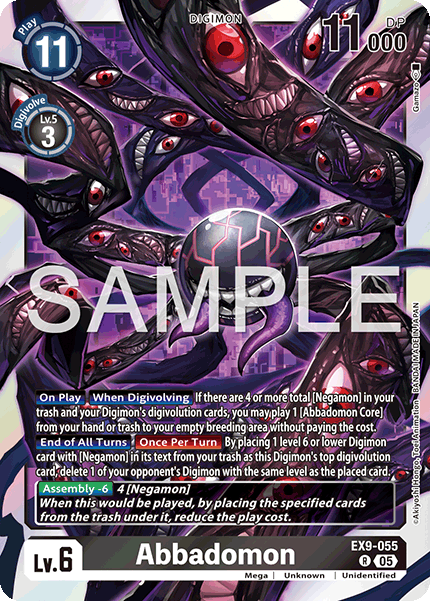 (055) Digimon TCG Versus Monsters Single: Abbadomon (EX9-055)  Rare