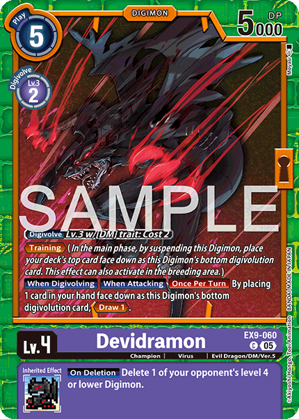 (060) Digimon TCG Versus Monsters Single: Devidramon (EX9-060) (V.1)  Common