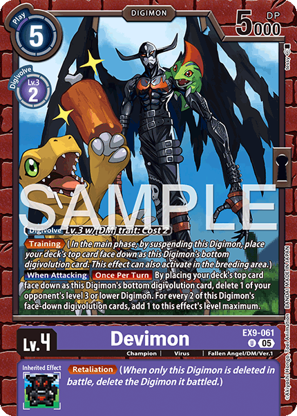 (061) Digimon TCG Versus Monsters Single: Devimon (EX9-061) (V.1)  Uncommon