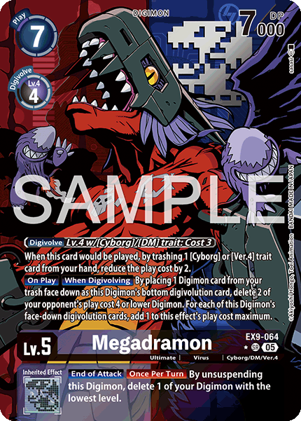 (064) Digimon TCG Versus Monsters Single: Megadramon (EX9-064) (V.2)  Alternative Art