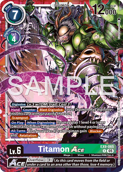 (065) Digimon TCG Versus Monsters Single: Titamon Ace (EX9-065)  Rare