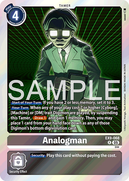 (068) Digimon TCG Versus Monsters Single: Analogman (EX9-068) (V.1)  Rare